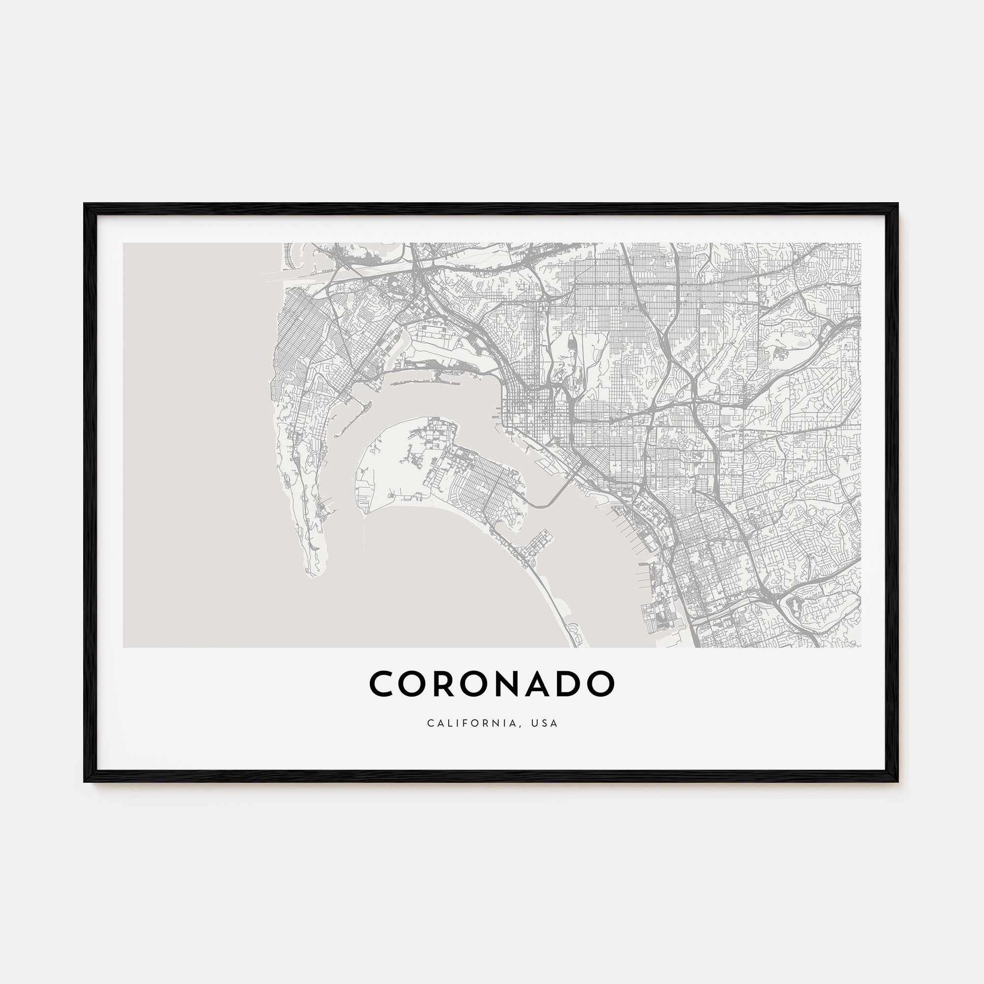 Coronado Map Landscape Poster