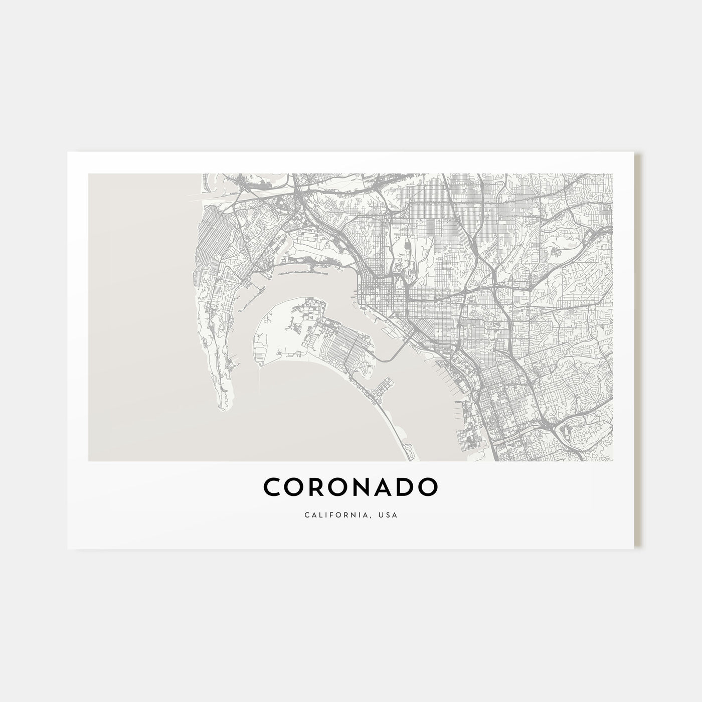 Coronado Map Landscape Poster