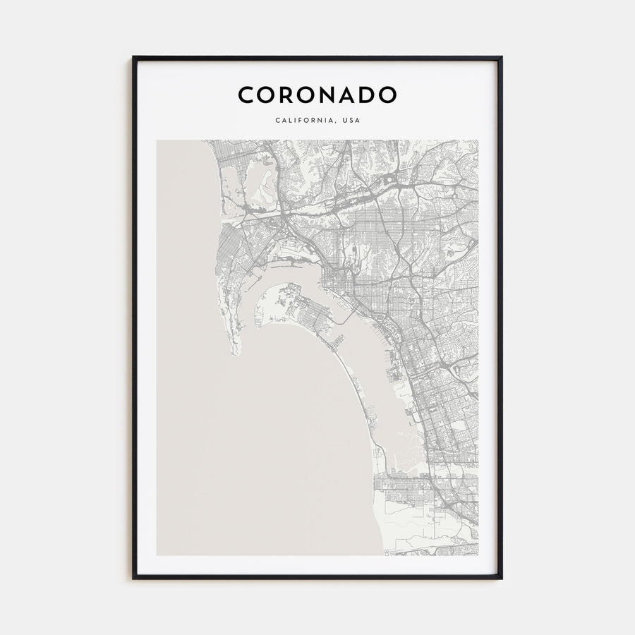 Coronado Map Portrait Poster