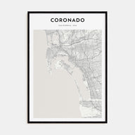 Coronado Map Portrait Poster