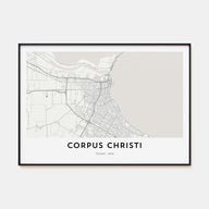 Corpus Christi Map Landscape Poster