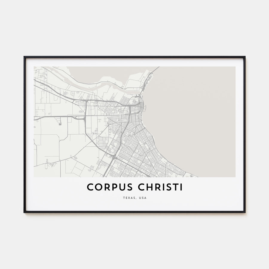 Corpus Christi Map Landscape Poster