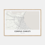 Corpus Christi Map Landscape Poster