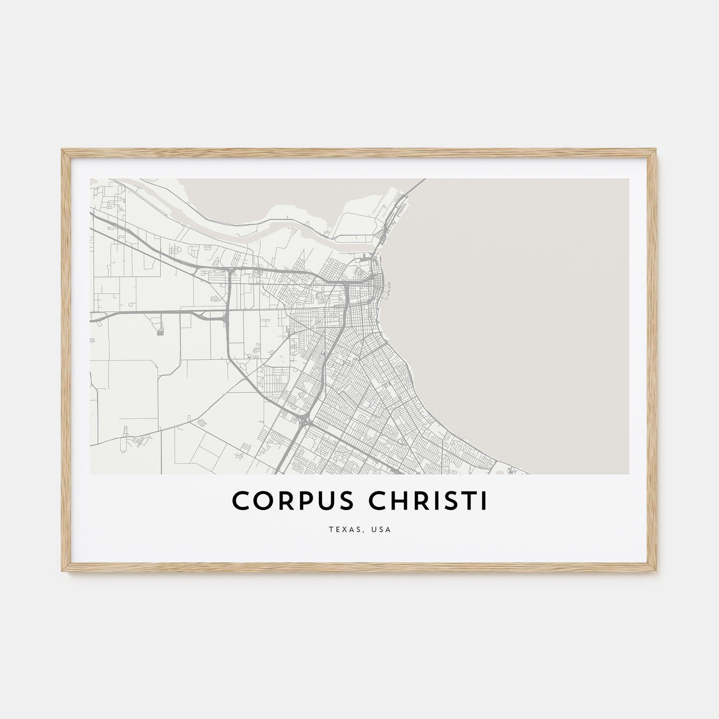 Corpus Christi Map Landscape Poster