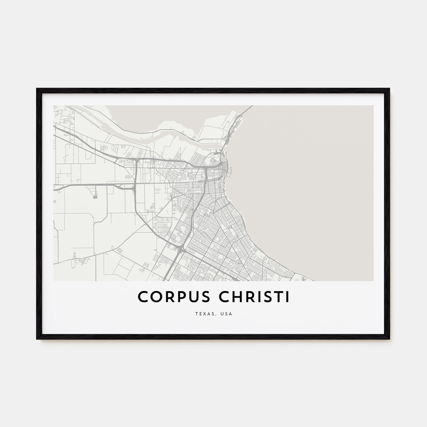 Corpus Christi Map Landscape Poster