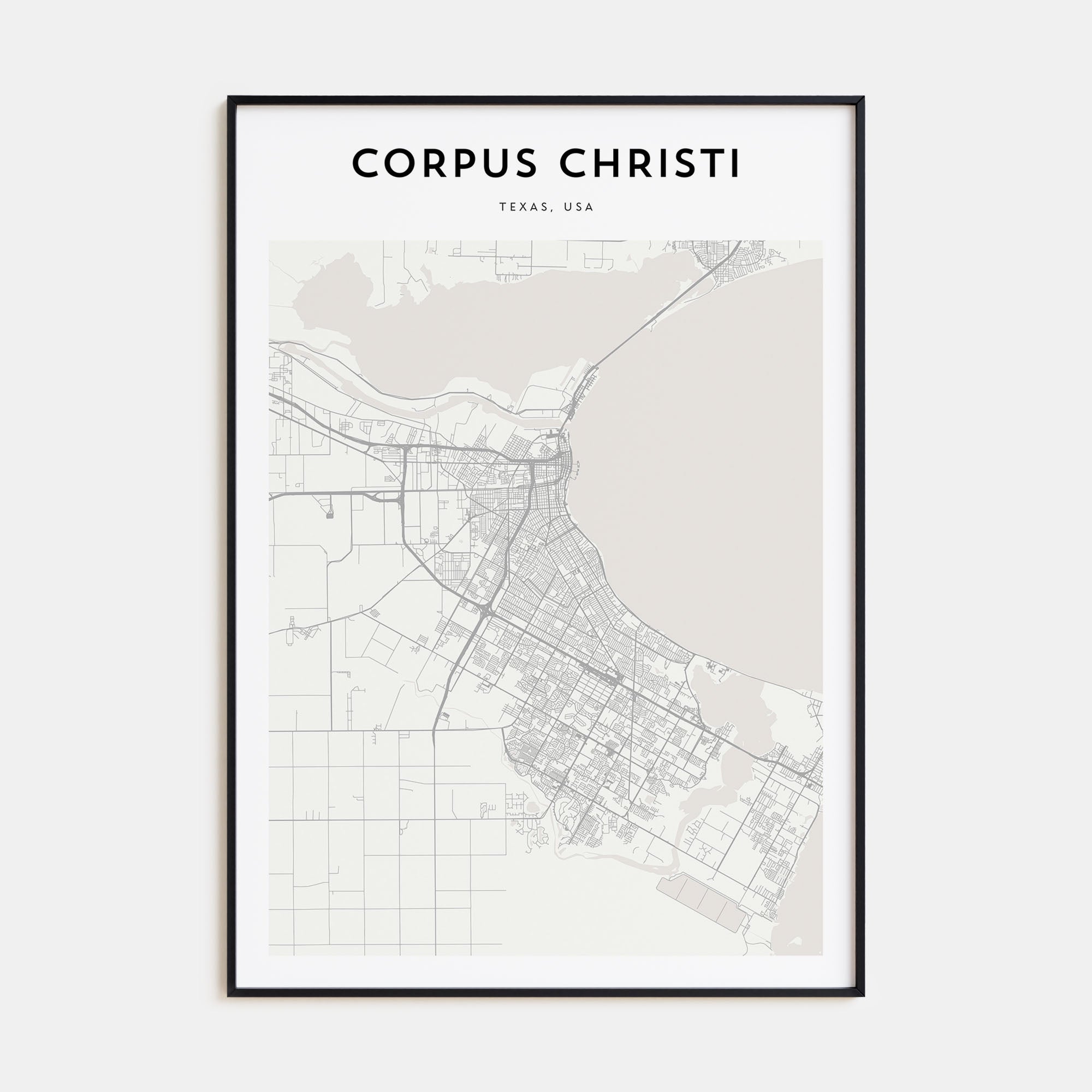 Corpus Christi Map Portrait Poster