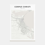 Corpus Christi Map Portrait Poster