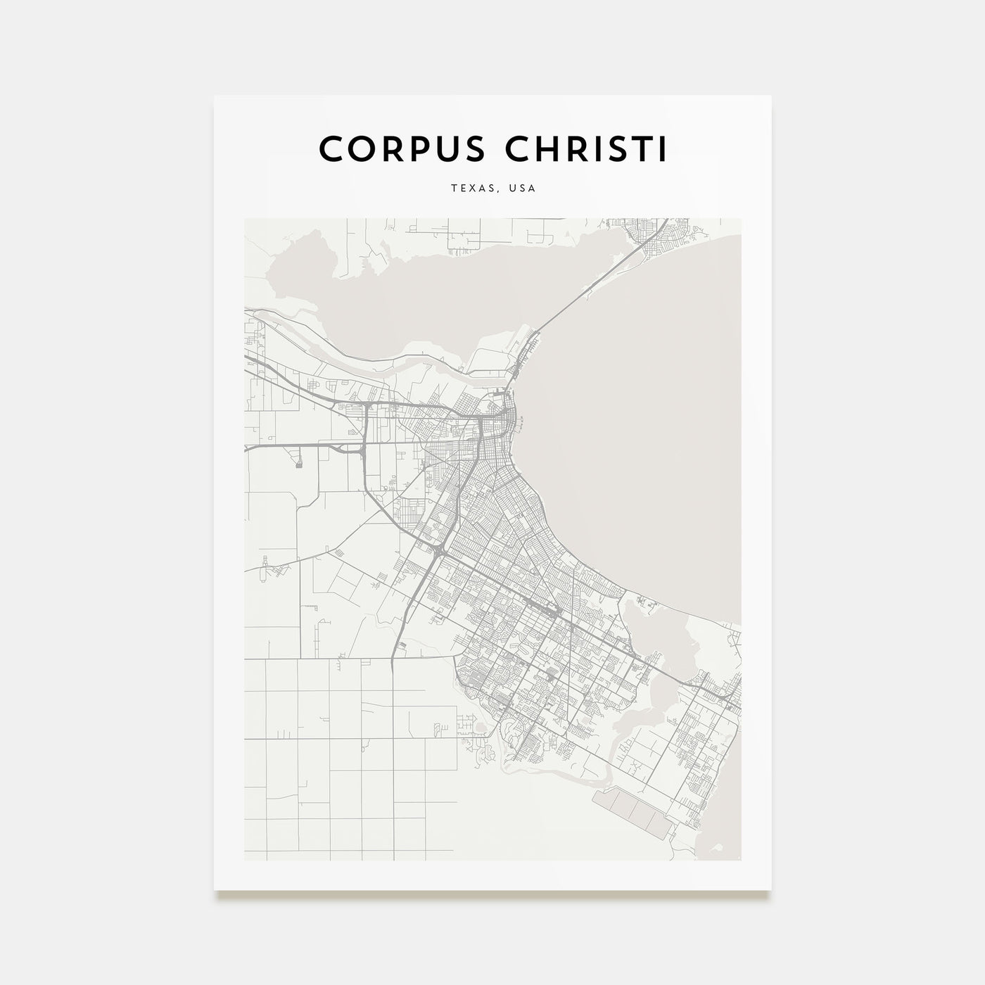 Corpus Christi Map Portrait Poster