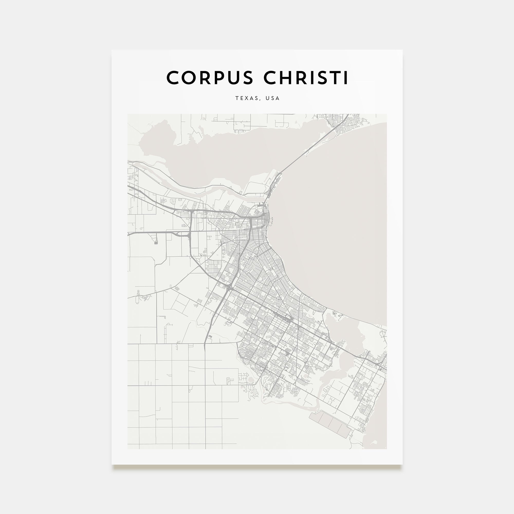 Corpus Christi Map Portrait Poster