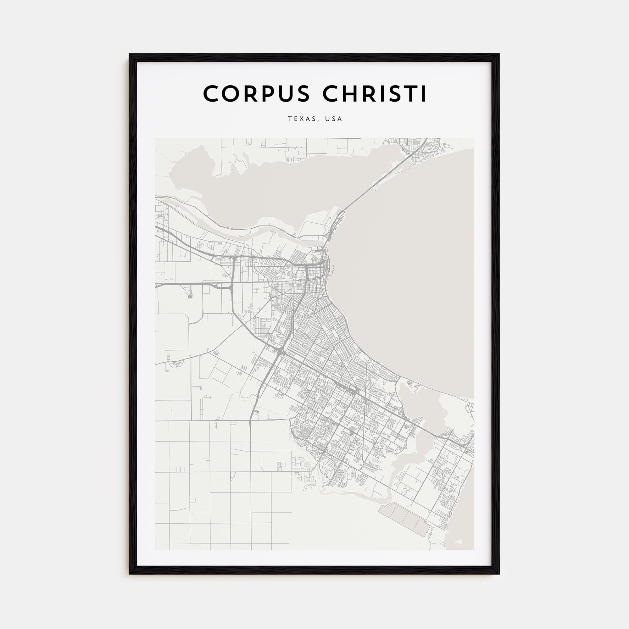 Corpus Christi Map Portrait Poster