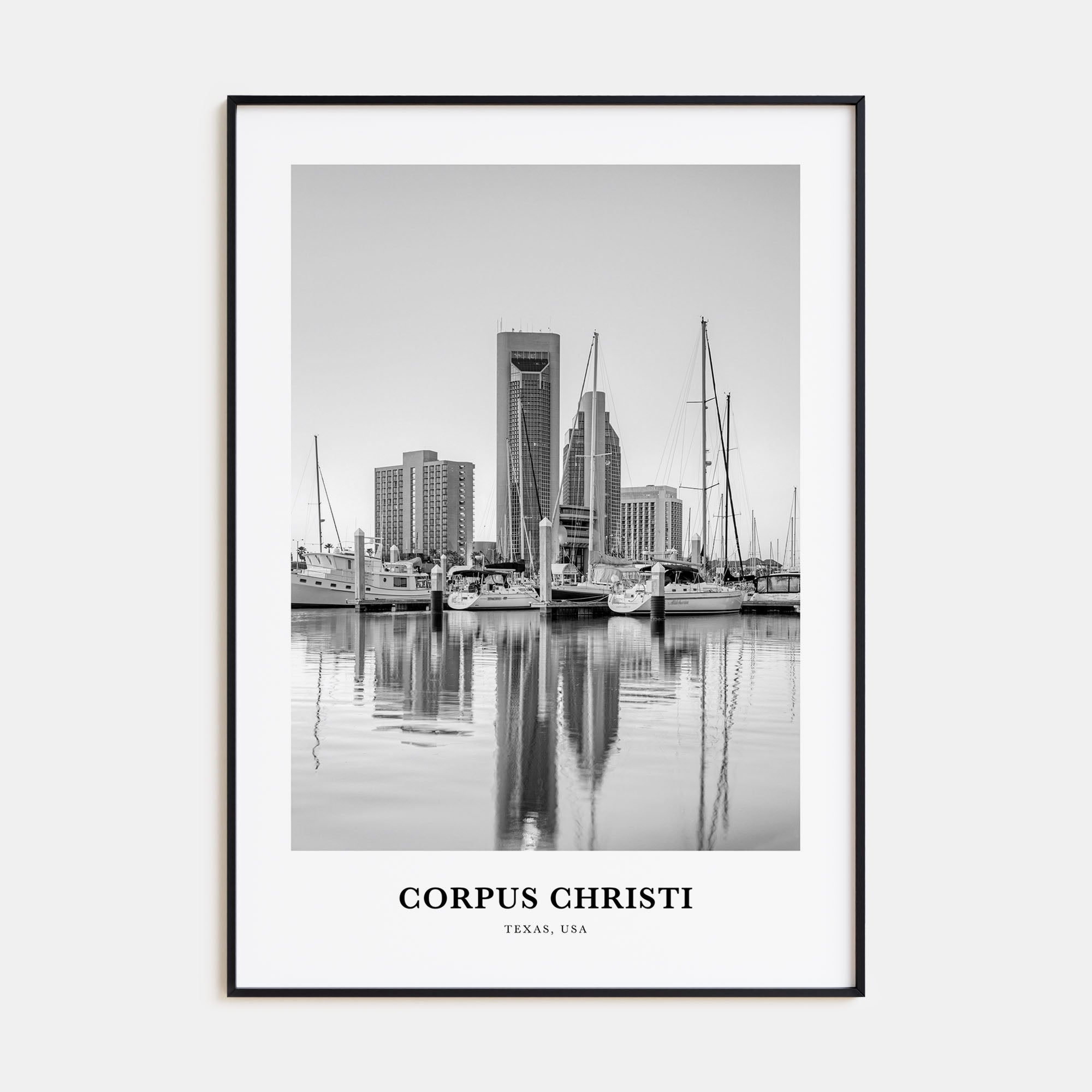 Corpus Christi Portrait B&W Poster