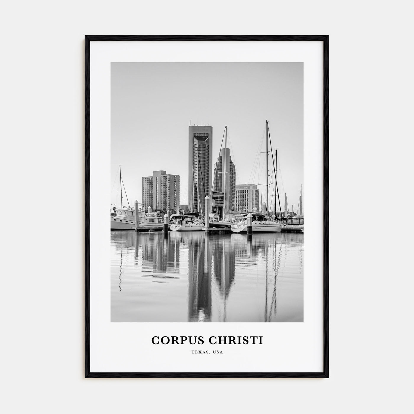 Corpus Christi Portrait B&W Poster