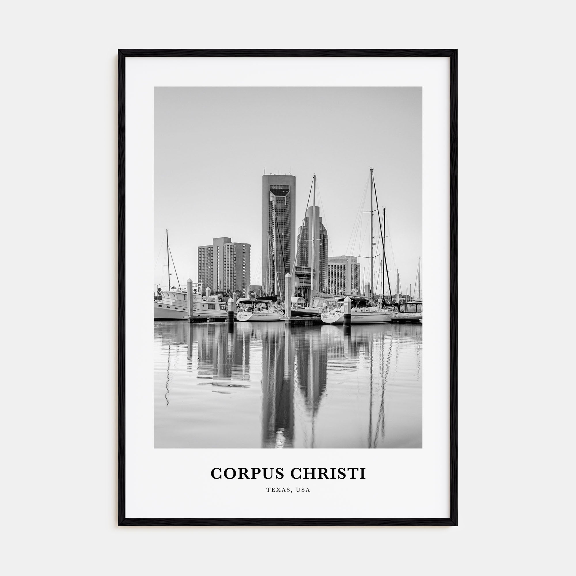 Corpus Christi Portrait B&W Poster