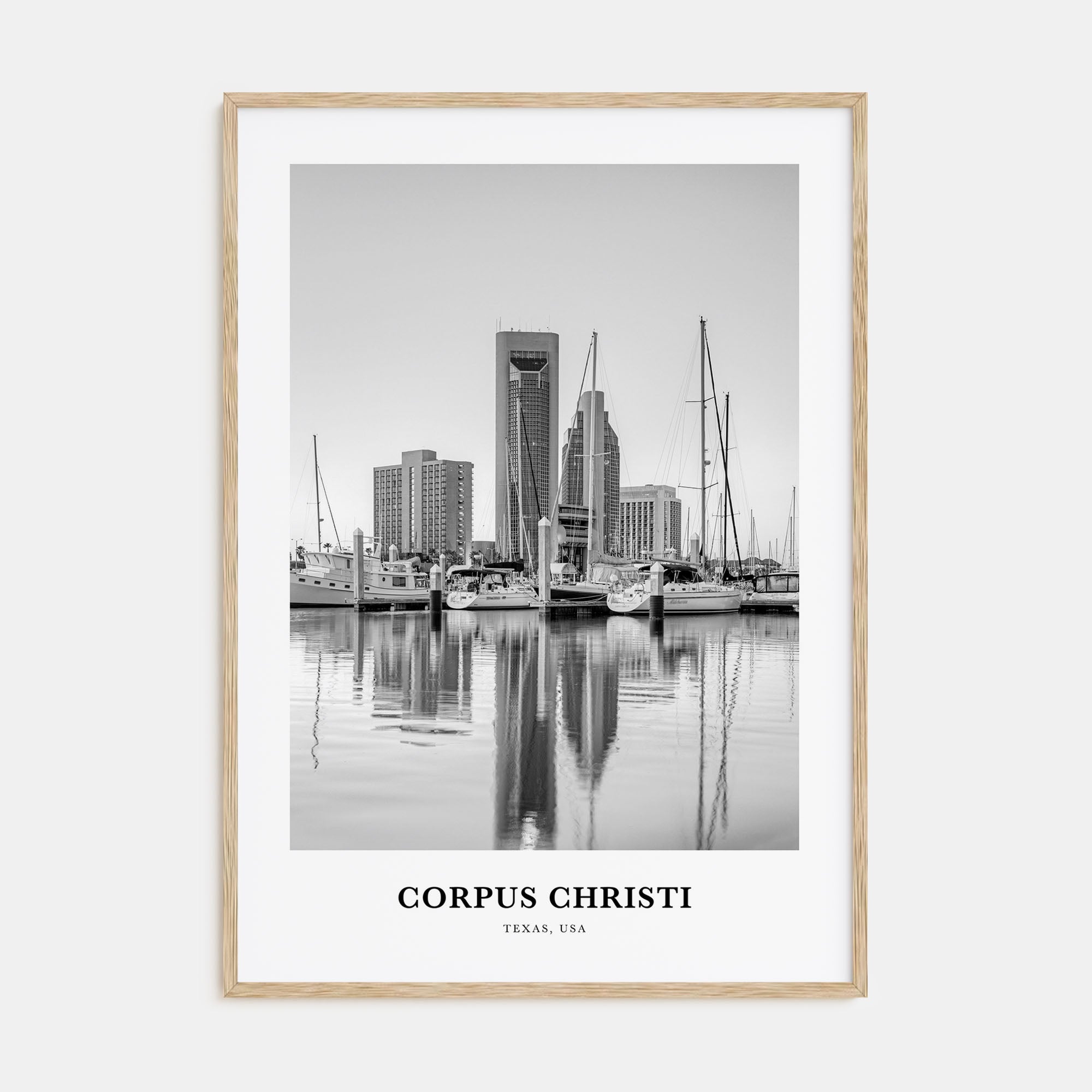 Corpus Christi Portrait B&W Poster