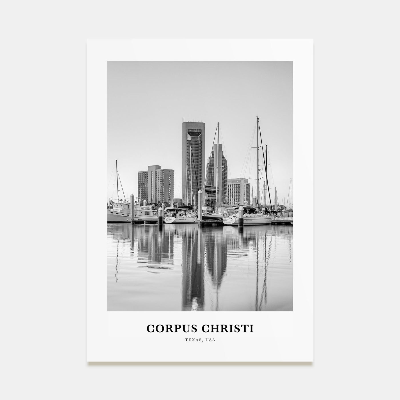 Corpus Christi Portrait B&W Poster