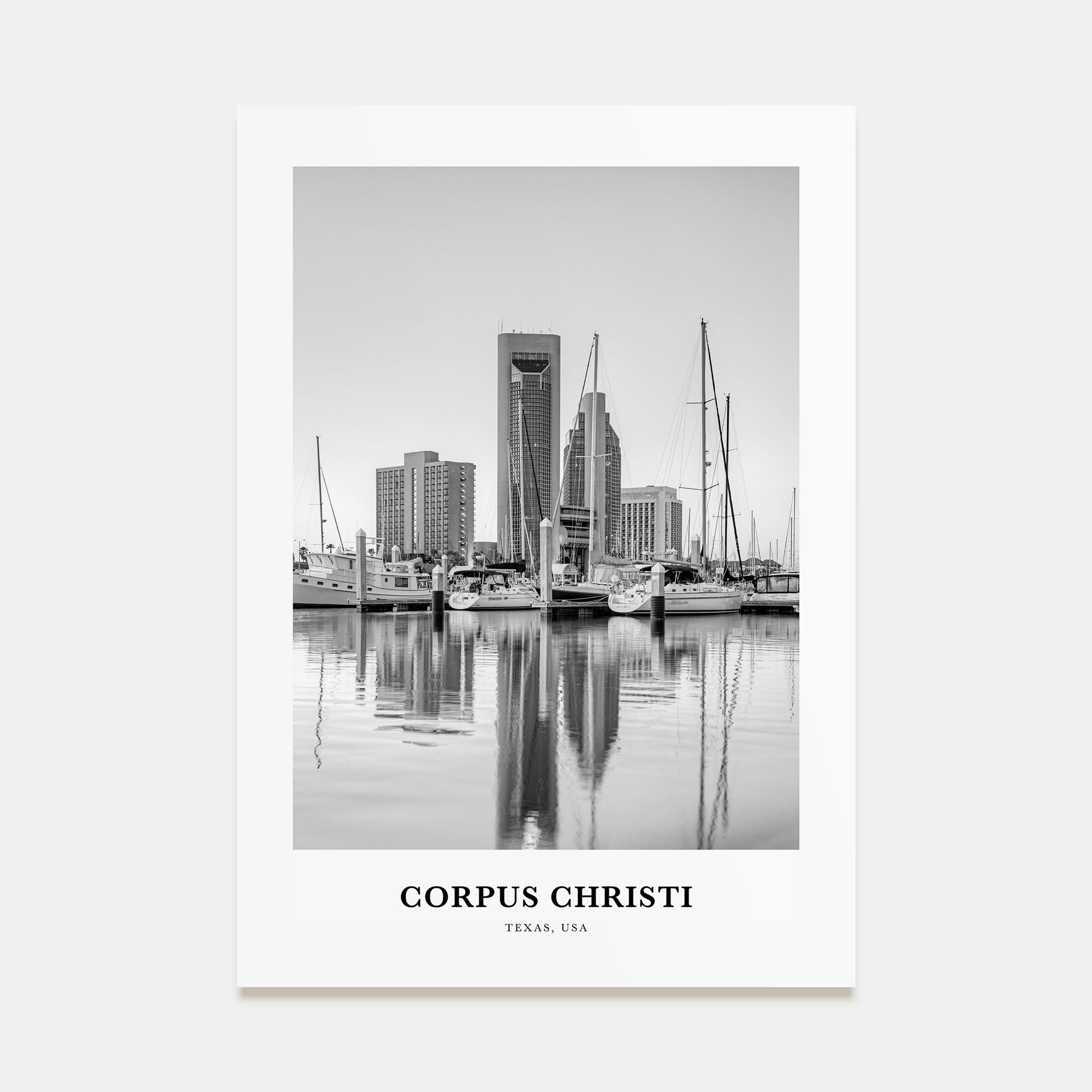 Corpus Christi Portrait B&W Poster