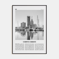 Corpus Christi Travel B&W Poster