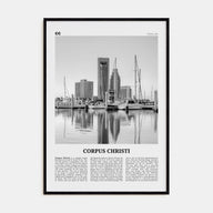 Corpus Christi Travel B&W Poster