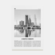 Corpus Christi Travel B&W Poster
