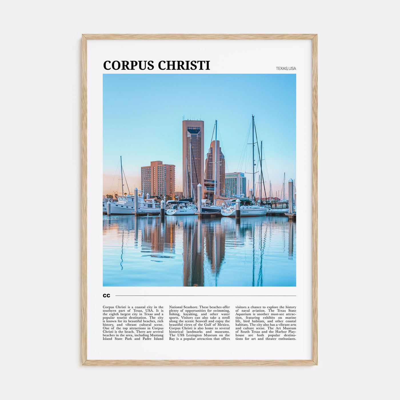 Corpus Christi Travel Color Poster