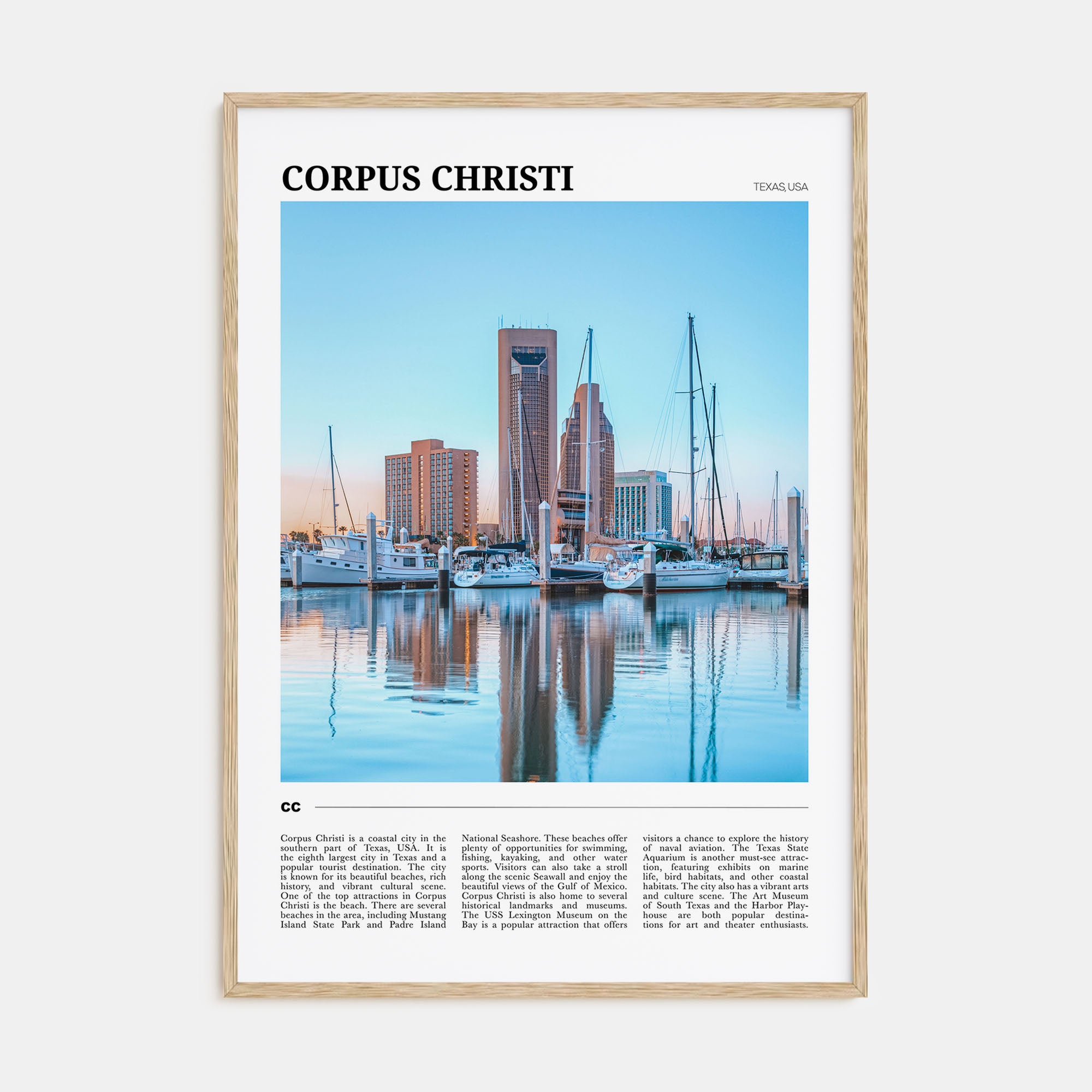 Corpus Christi Travel Color Poster