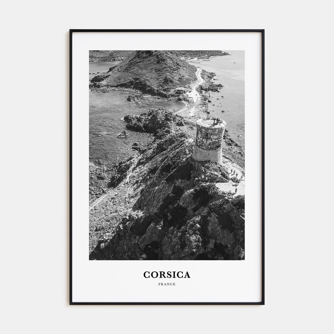 Corsica Portrait B&W Poster