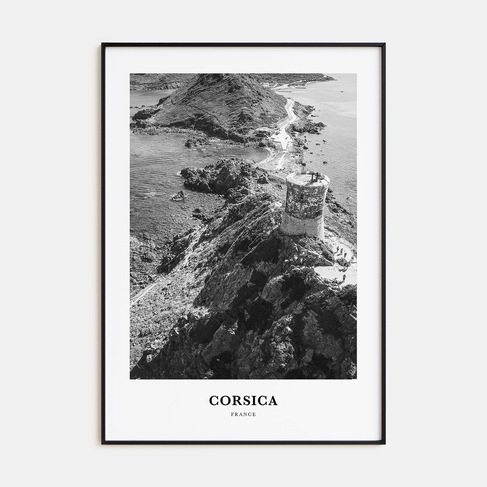 Corsica Portrait B&W Poster