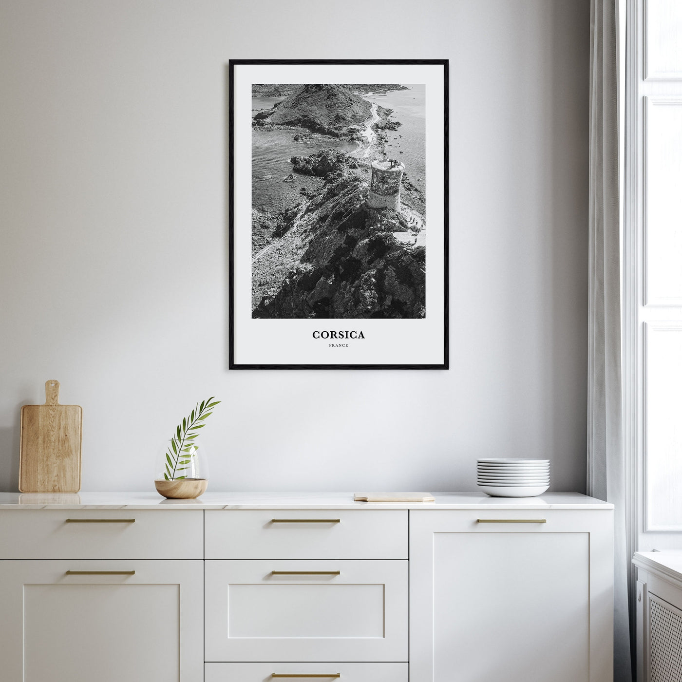 Corsica Portrait B&W Poster
