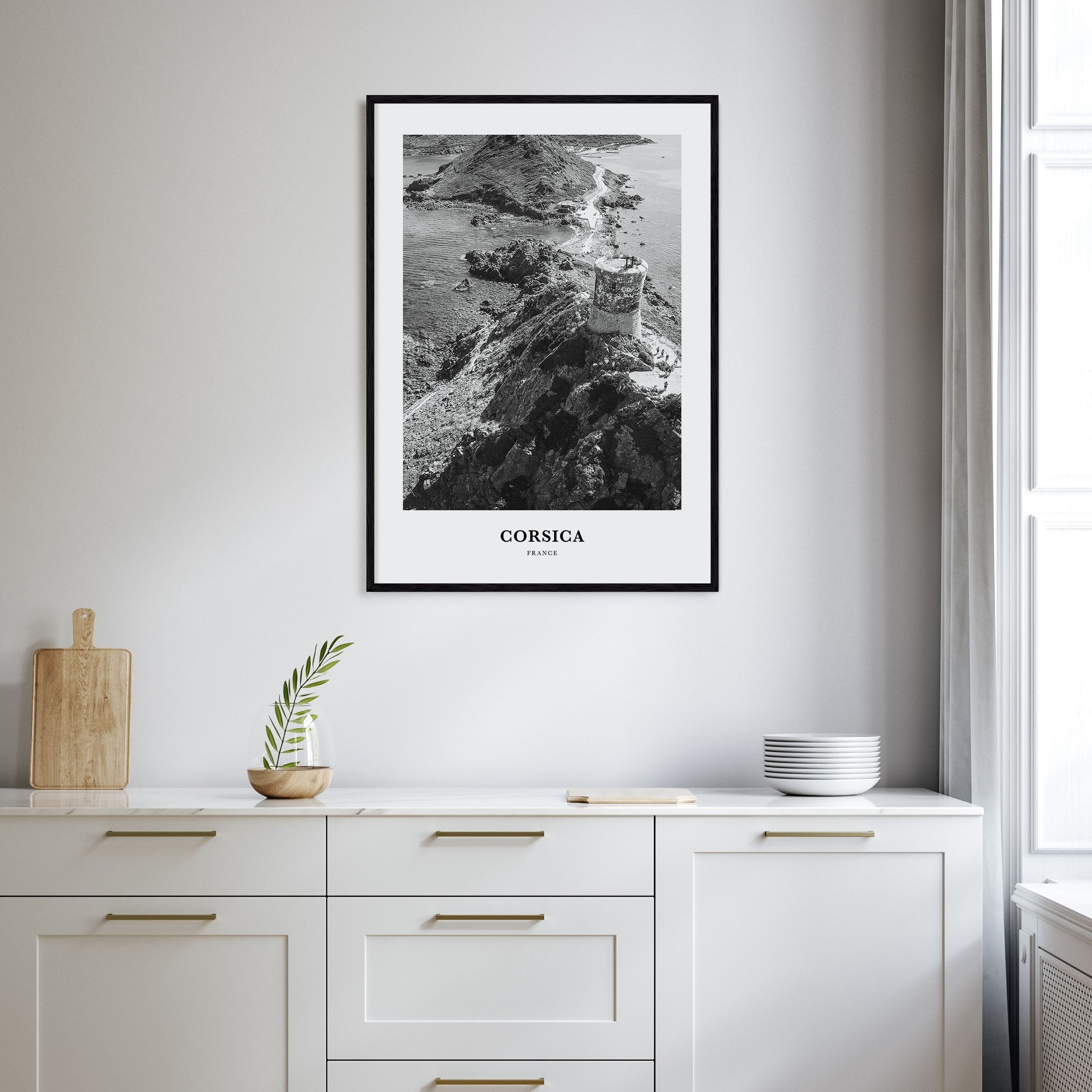 Corsica Portrait B&W Poster