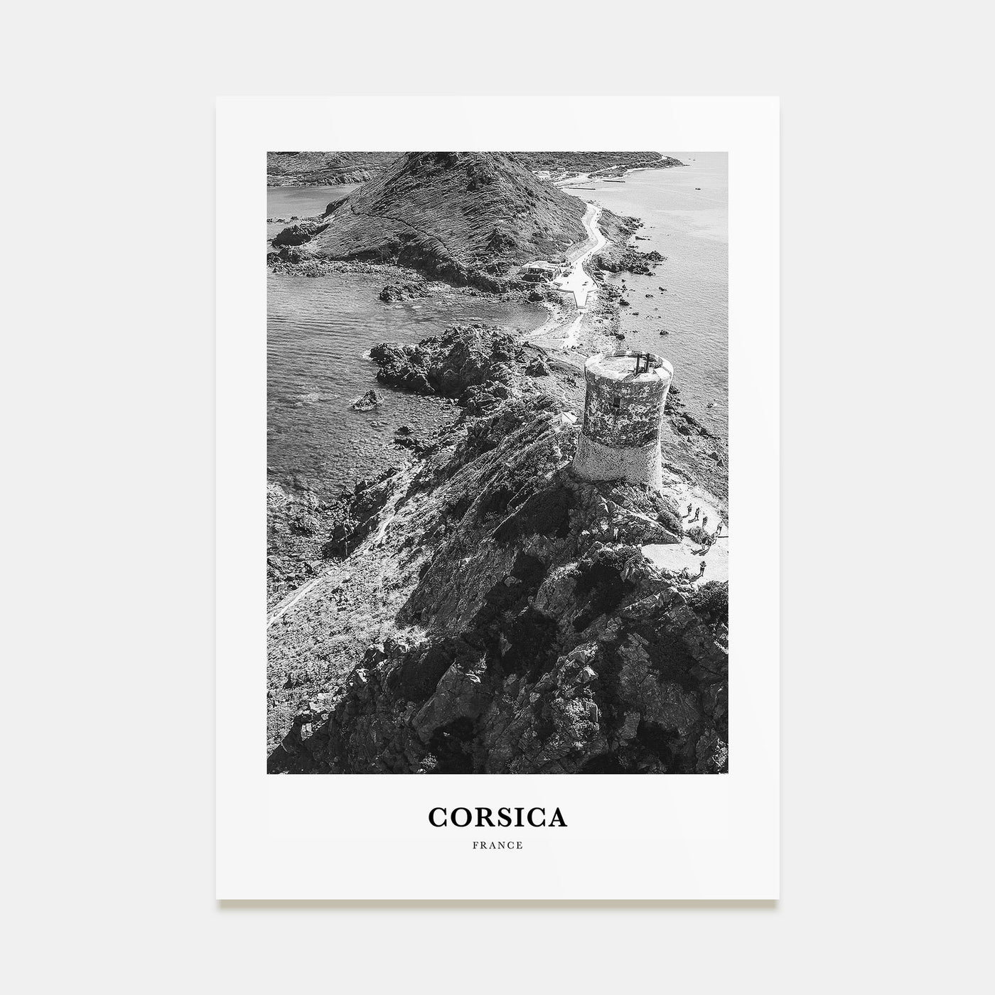 Corsica Portrait B&W Poster