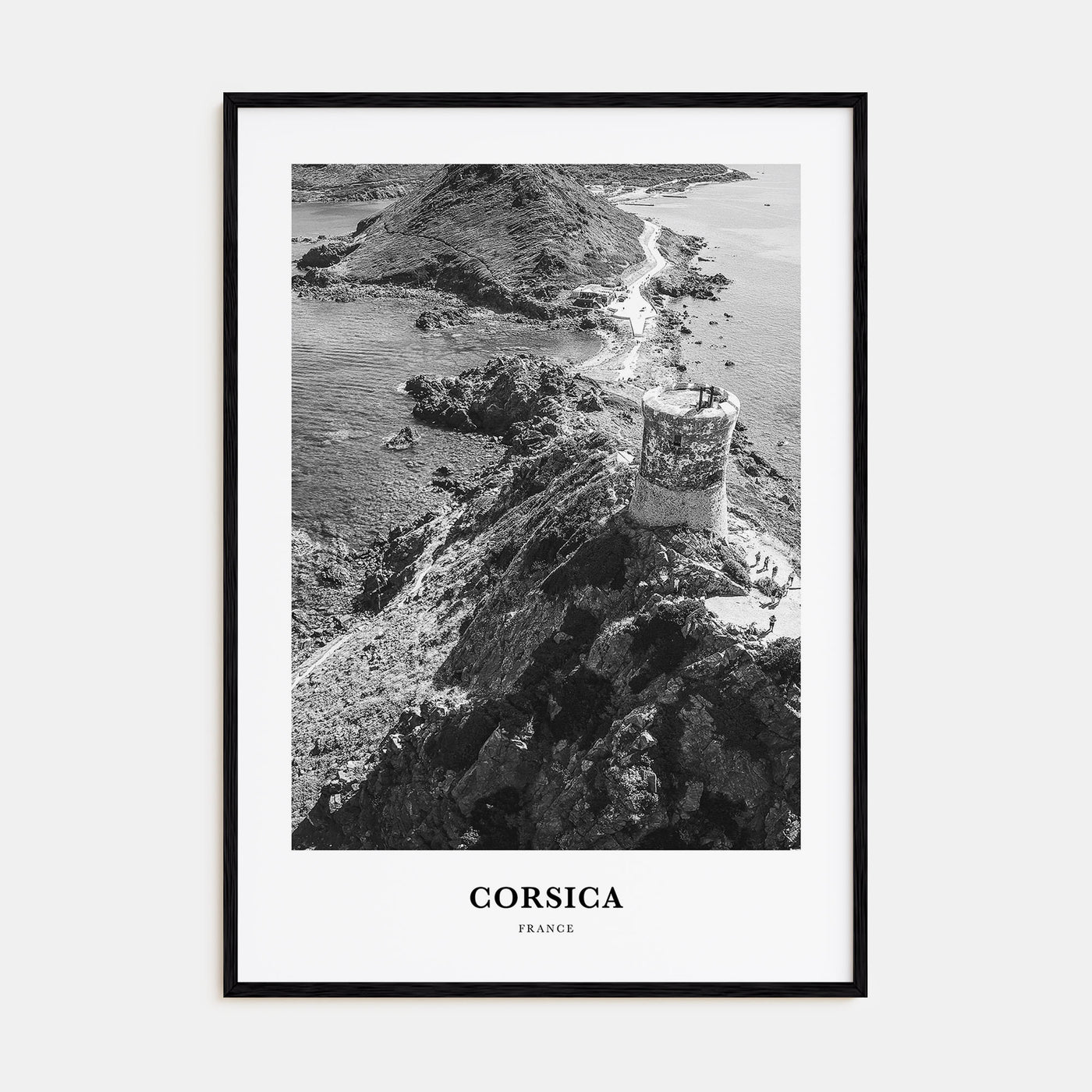 Corsica Portrait B&W Poster
