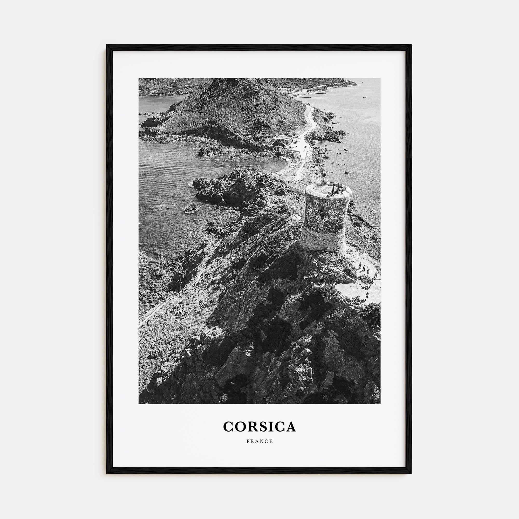 Corsica Portrait B&W Poster