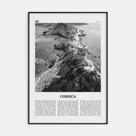 Corsica Travel B&W Poster