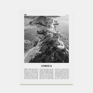 Corsica Travel B&W Poster