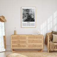 Corsica Travel B&W Poster