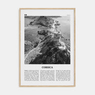 Corsica Travel B&W Poster