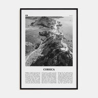 Corsica Travel B&W Poster