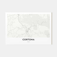 Cortona Map Landscape Poster