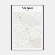 Cortona Map Portrait Poster