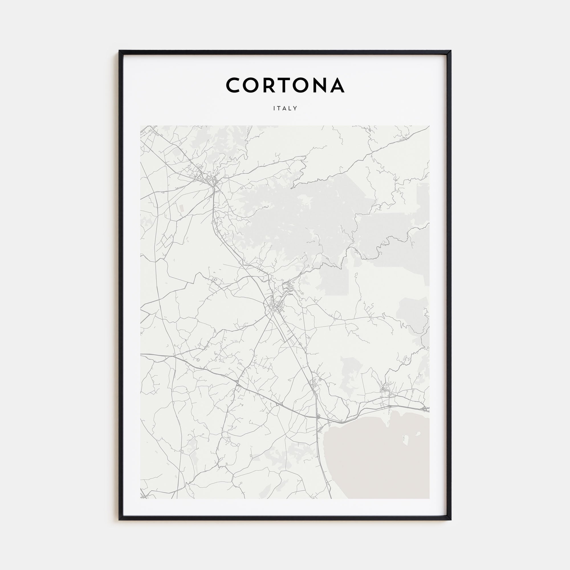Cortona Map Portrait Poster
