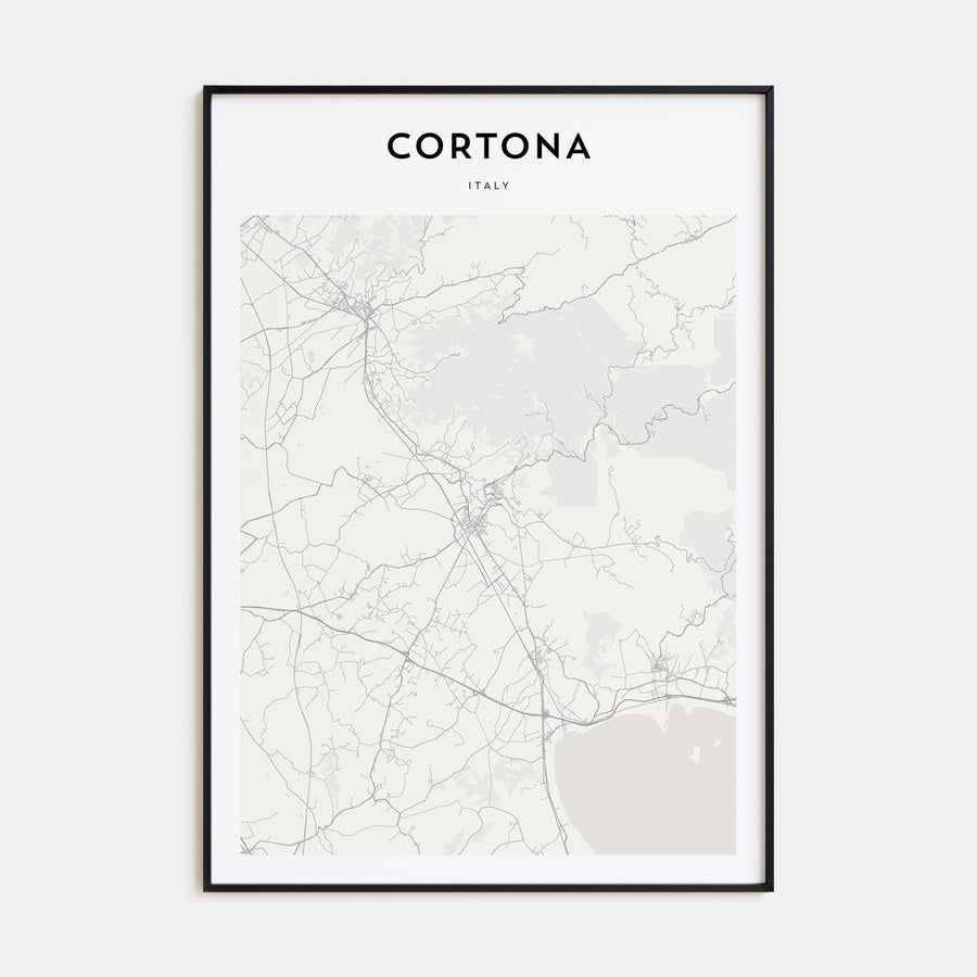 Cortona Map Portrait Poster