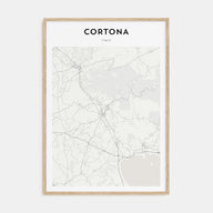Cortona Map Portrait Poster