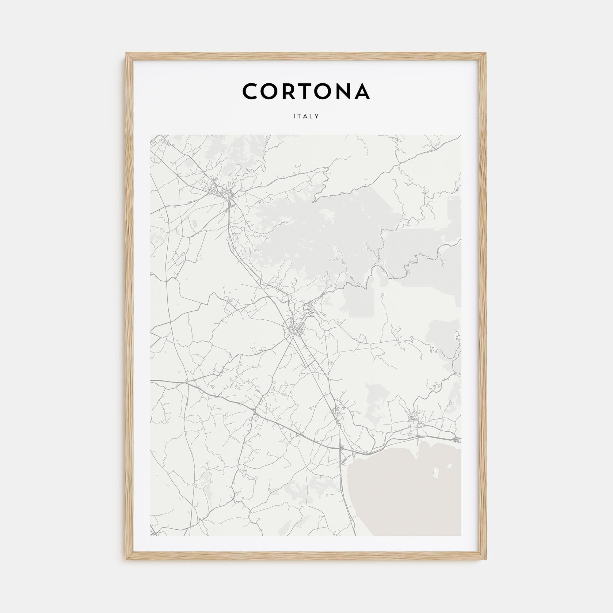 Cortona Map Portrait Poster