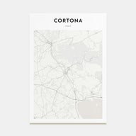 Cortona Map Portrait Poster