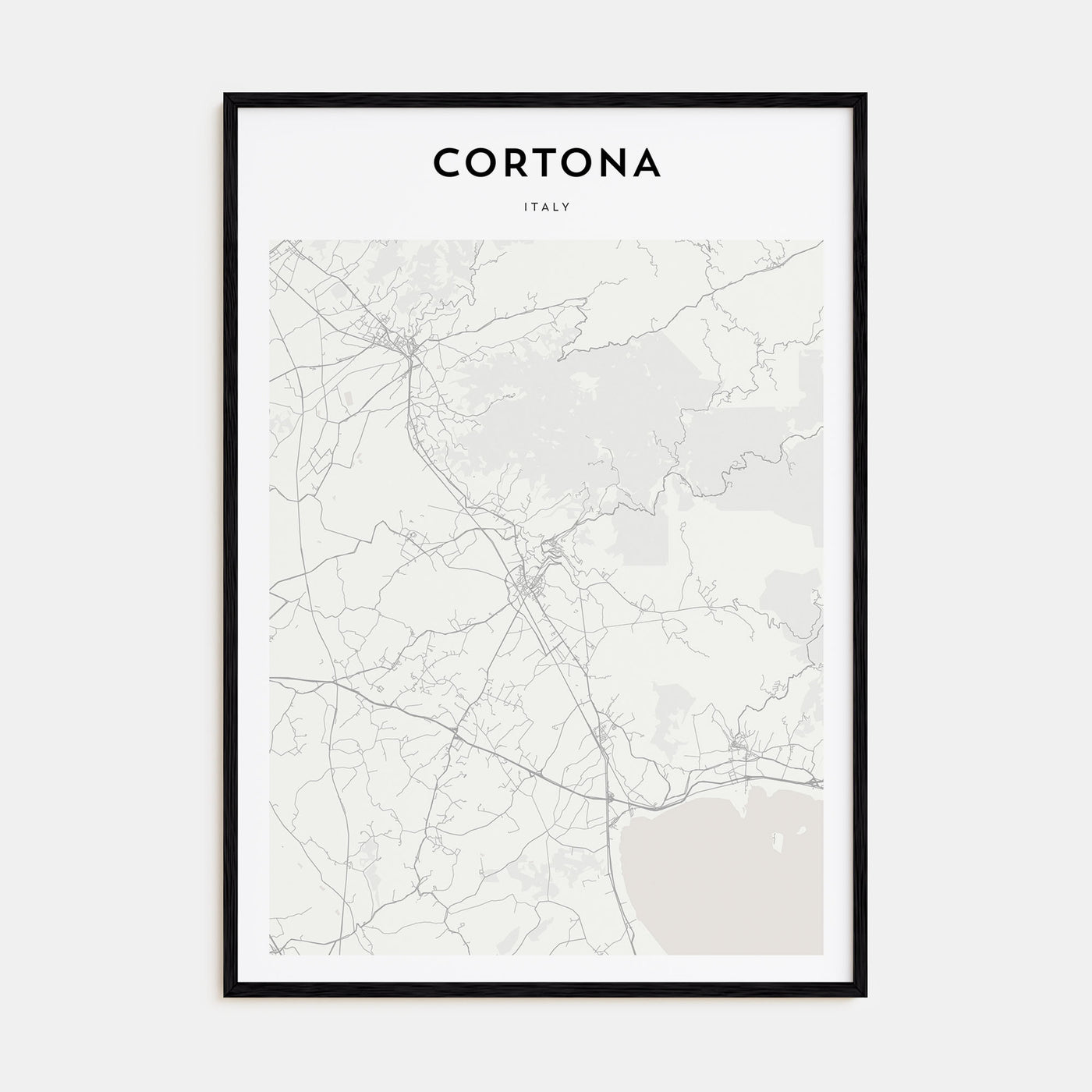 Cortona Map Portrait Poster