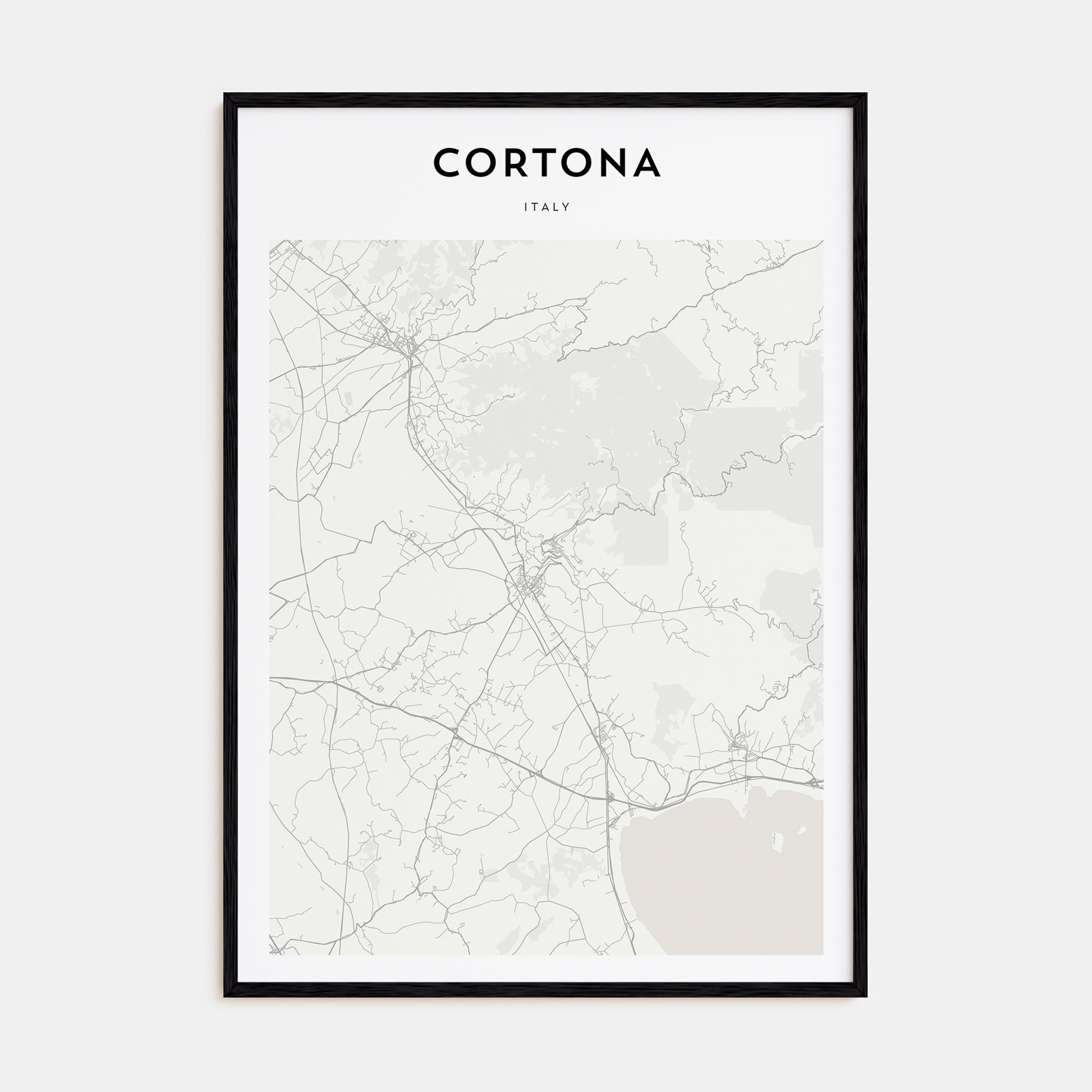 Cortona Map Portrait Poster