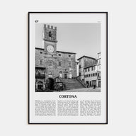 Cortona Travel B&W Poster