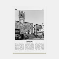 Cortona Travel B&W Poster