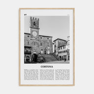 Cortona Travel B&W Poster