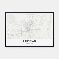 Corvallis Map Landscape Poster